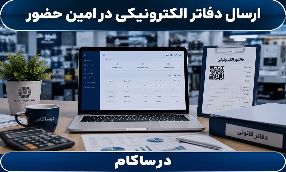 ارسال دفاتر الکترونیکی در امین حضور